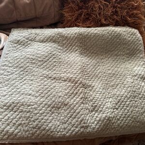 West Elm Quilted Standard Pillow Sham 20x26 Sage Green